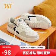 361°運動(dòng)男鞋秋冬季學(xué)生復古厚底增高小白休閑板鞋子男672426615-5