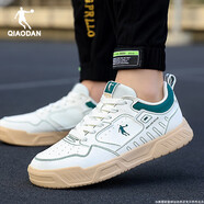 喬丹格蘭（JOEDON GOLAN）板鞋男鞋2025冬季低幫透氣軟底運動(dòng)鞋男潮流時(shí)尚皮面休閑鞋子男 象牙色/苜蓿綠 39