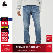 杰克·瓊斯（JACK&JONES）男裝修身牛仔褲男彈性品牌男褲休閑高檔潮流四季款寬松直筒褲子 084中牛仔藍 略偏大，卡碼拍小 30 170 W30/L30