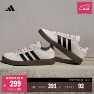adidas「面包鞋」GRAND COURT BASE 00s休閑低幫板鞋男女阿迪達斯   灰色/黑色/醬紫   40