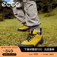 愛(ài)步（ECCO）戶(hù)外運動(dòng)鞋男 休閑跑步鞋登山徒步鞋耐磨抓地鞋子 越野822354 黑色/黃色 82235458277 39