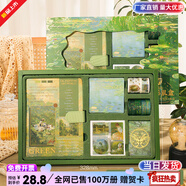 紙歐莉 復古油畫(huà)手賬本文藝磁扣b6手帳本小筆記本子男女學(xué)生記事本實(shí)用橫線(xiàn)日記本子文具 【手帳-禮盒款】莫奈后花園