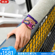 斯沃琪（Swatch）蓬皮杜藝術(shù)聯(lián)名款手表霓虹漸變腕表41MM限量SUOZ341 Pink os