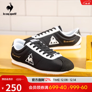 樂(lè )卡克（Le coq sportif）【蒙貝利爾】法國公雞男女春秋輕便透氣運動(dòng)休閑鞋 黑色 38