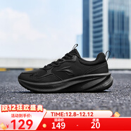 361°男鞋運動(dòng)鞋秋冬季新款情侶革面防潑水通勤鞋休閑輕便鞋子跑步鞋女 【女】曜石黑2205 36