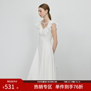范思藍恩ECHO輕奢系列設計感優(yōu)雅氣質(zhì)無(wú)袖連衣裙女夏2025新款2019 純凈白 S