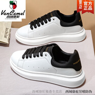 西域駱駝銘麥昆小白鞋男加絨板鞋增高休閑鞋百搭運動(dòng)鞋冬季老爹鞋子男棉鞋 2026中國黑-駱駝官方品牌旗 35 增高5CM