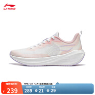 李寧吾躍丨跑步鞋男女鞋中考體測跳繩透氣舒適休閑鞋運動(dòng)鞋 【一體織透氣】白/粉(004款)-1 【吾躍女款】 39