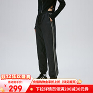 艾萊依（ERAL）收腳新款羽絨褲女士拼接收腰長(cháng)款時(shí)尚通勤鴨絨褲長(cháng)褲 炭黑 S 155【建議80-110斤】