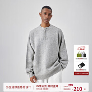 BODYDREAM可機洗毛衣男冬季亨利衫GeekChic老錢(qián)毛線(xiàn)衫慵懶針織衫 花灰色 （細紗版） S