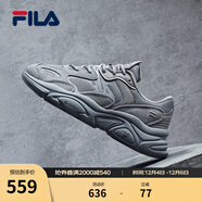 斐樂(lè )（FILA）跑步鞋老爹鞋男子跑步鞋MARSⅡ火星二代情侶款復古運動(dòng)鞋休閑鞋 合金灰-AL-F12M131116F 39