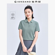 佐丹奴polo衫女夏季翻領(lǐng)上衣珠地布修身短袖POLO衫女05311399