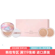 歐蕙（OHUI）氣墊CC粉底液歐惠氣墊C奇跡水分CC霜含替換芯防曬提亮遮瑕女神 歐蕙1正2替換裝花朵氣墊套裝