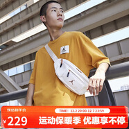 Jordan男女喬丹 金屬飛人Logo 斜挎包胸包腰包HA5507-101白 均碼