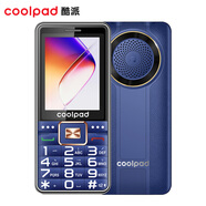 酷派（Coolpad）老年機4G全網(wǎng)通 防砸鋼化玻璃屏  老年人專(zhuān)用手機超長(cháng)待機大字體大聲音學(xué)生按鍵功能機 P100 藍色