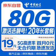 中國電信流量卡19元【自選靚號】大全國通用長(cháng)期5G手機卡電話(huà)卡純上網(wǎng)終身非無(wú)限永久