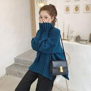 針織毛衣女加裙子兩件套寬松顯瘦氣質(zhì)網(wǎng)紅女神范俏皮半身裙套裝潮 藍色上衣 L  110-120斤