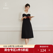 獨束【束型系列】大碼郁金裙雙版型拼接連衣裙女新款顯瘦氣質(zhì)裙子 常規梨形- M (尺碼：1) 拍前和客服確認尺碼