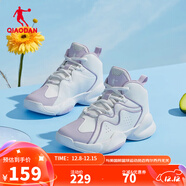喬丹QIAODAN籃球鞋女子時(shí)尚運動(dòng)鞋休閑鞋高幫球鞋女百搭籃球鞋 喬丹白紫 36