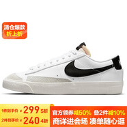 耐克NIKE板鞋女經(jīng)典緩震BLAZER LOW '77休閑鞋DC4769-102白/黑36.5