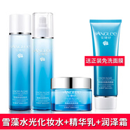 安婕妤（ANGLEE）雪藻水光潔面乳雪藻水光化妝水乳液霜 補水保濕套組 水+乳液+面霜