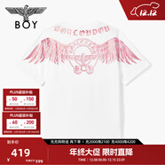BOY LONDON潮牌短袖男女同款春夏時(shí)尚高街朋克黑色T恤N01031 白色 XL