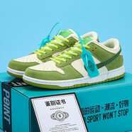 CLENIKEED莆田男鞋秋冬款黑紅腳趾青少年百搭板鞋男女同款情侶運動(dòng)跑步鞋 SKU_青蘋(píng)果【閃電發(fā)貨】 36