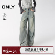 ONLYONLY2025秋季新款時(shí)髦3D立體燈籠褲長(cháng)褲闊腿褲牛仔褲女|125332058 J33復古350牛仔洗水 L L褲長(cháng)減短
