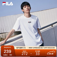 FILA斐樂(lè )官方短袖T恤男2025年夏季時(shí)尚純棉圓領(lǐng)透氣男士運動(dòng)t恤針織衫