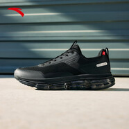 安踏（ANTA）彈力膠丨緩震跑鞋男氣墊回彈跑步鞋男子透氣運動(dòng)鞋男鞋112615501 基礎黑-4 42.5