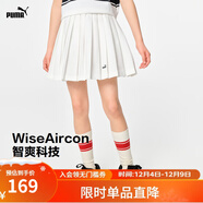 PUMA彪馬官方正品 新款兒童夏季短裙時(shí)尚百褶裙吸濕速干 本白10101 140