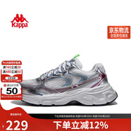 卡帕（Kappa）氫軌老爹鞋男鞋子男休閑冬季運動(dòng)鞋網(wǎng)面透氣減震跑步鞋 冷灰色36