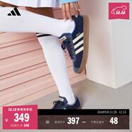 adidas「T頭鞋」VL COURT復古休閑板鞋德訓鞋男女阿迪達斯輕運動(dòng) 深藍/暖香草色/灰藍   44.5