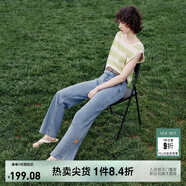 ONLY夏季涼感冰氧酷高腰顯瘦直筒褲牛仔褲女|124232025 J33 350水洗牛仔藍 L (170) 72A（卡碼拍大）