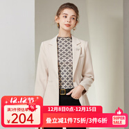 經(jīng)典故事（JANE STORY）工裝黑色小西裝外套2025新款女ol面試職業(yè)高端一?？畚鞣弦滦”?杏色 2XL