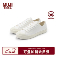 無(wú)印良品（MUJI）男女通用不易疲勞不易沾水運動(dòng)鞋無(wú)性別男款女款鞋子小白鞋帆布鞋 米白色 36 /230mm（尺碼偏大拍小一碼）