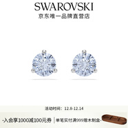 施華洛世奇（SWAROVSKI）耳釘耳環(huán)耳飾女度假風(fēng)輕奢小眾送女友女 Solitaire藍色 5725002