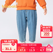 巴拉巴拉童裝男童褲子簡(jiǎn)約日常兒童秋裝小童寶寶長(cháng)褲潮 牛仔淺藍88101 105