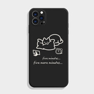 藍彩和再過(guò)5分鐘吧原創(chuàng  )貓蘋(píng)果17手機殼16pro小米17適用iPhone17promax華為mate70榮耀300/Reno14紅米note 黑殼再過(guò)5分鐘矮個(gè)貓 iPhone14Plus