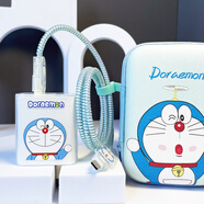 適用VIVO S50/30 S50Promini X300 Y500Pro iQOOZ10Turbo+手機數據線(xiàn)保護套殼90W充電器線(xiàn)纏繞線(xiàn)繩 【哆啦A夢(mèng)+咬線(xiàn)器+鐳射藍】 【適用VIVO66W/80