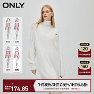 ONLY秋季時(shí)尚寬松高領(lǐng)馬海毛短裙針織連衣裙女|123446003 A06 積雪白色SNOW WHITE 2XL 180/96A