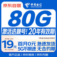 中國電信流量卡19元【自選靚號】大全國通用長(cháng)期5G手機卡電話(huà)卡純上網(wǎng)終身非無(wú)限永久