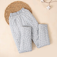 女棉花棉褲居家服純棉針織保暖棉褲打底褲可外穿媽媽裝冬季 銀灰色 M