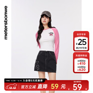 美特斯邦威星星牛仔短裙女冬季新款潮流時(shí)髦裙子甜美顯瘦短裙 牛仔深灰 155/S