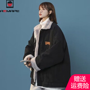 AEMAPE加絨加厚牛仔外套女2025年新款秋冬日系復古設計感時(shí)尚百搭休閑款 黑色【加絨加厚】 2XL 155-170斤