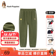 暇步士（Hush Puppies）童裝兒童男女大童秋冬款舒適簡(jiǎn)約百搭針織長(cháng)褲 深竹綠C款 常規款 105