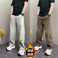 【商場(chǎng)同款】輕奢歐貨2025年新款彎刀休閑褲時(shí)裝周加絨衛褲LX516 明星灰 加絨 【商場(chǎng)同款】 L 建議【110-130斤】