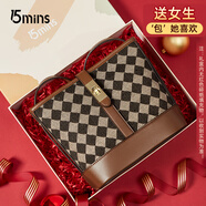 15MINS包包女包2025新款輕奢斜挎包女休閑水桶包女士包包圣誕禮物送女友