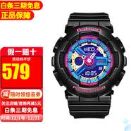 卡西歐（CASIO）女表BABY-G少女時(shí)代女黑金多功能電子防水運動(dòng)手表女 送禮推薦 BA-112-1A