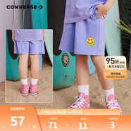 匡威（Converse）匡威兒童裝男童短褲2023夏季新款女童中大童裝運動(dòng)休閑透氣五分褲 蘭花紫 150 /63 【建議身高140-152cm】